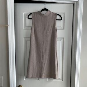She + Sky Sleeveless Beige Mini Dress